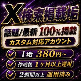 【コスパ最特化👾】10垢セット×話題/最新の両方120%即掲載のレア検索アカウント