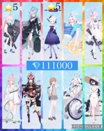 🏅フェスコンプ💎110000ホシノ臨戦☆5 シロコテラー ヒナドレス☆5 ハナコ水着 ミカ ホシノ水