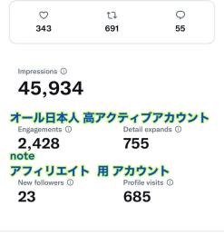 note アフィリエイト 垢 オール日本人