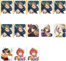 初期垢 フリックx7 フリック完凸+ディアナ+キンバリー+マーレ+リアン+ロッテ凸