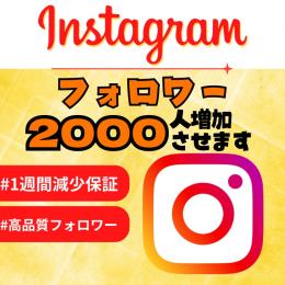 🌷業界最高品質🌷 Instagram インスタ フォロワー 増加 2000人