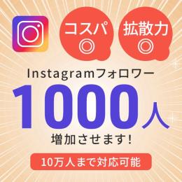 インスタフォロワー　1000人追加(多国籍)