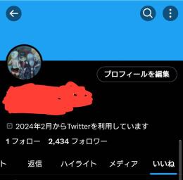 フォロワー約2500人垢