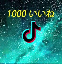 TikTok ＋1000いいね付与【30日間の減少保証付】