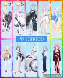 🏅神垢💎138000ホシノ臨戦☆5 シロコテラーミカ☆5 水着ホシノ 水着ハナコ