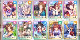 リセマラ　SSR10枚(8種)　ニシノフラワー、トウカイテイオー、スーパークリーク、キタサン、他