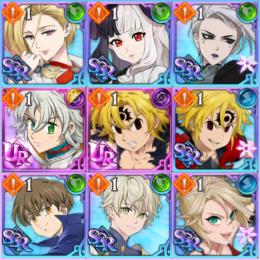 ダイヤ695個【最強初期アカ 7周年メリオダス+予言の騎士トリスタン 鎮魂のヘル所持】