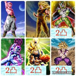 序盤垢　未回収龍石多数　悟空2凸　フリーザ2凸　悟飯2凸　パーセル2凸　ブウ　悟空3