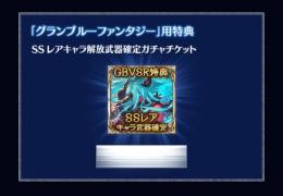 グラブル 「SSレアキャラ解放武器確定ガチャチケット」シリアルコード (ヴェルサシア購入特典)