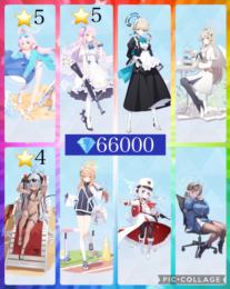 👑超神垢💎66000 水着ホシノ☆5 ミカ☆5 トキ ナギサ 水着イオリ☆4