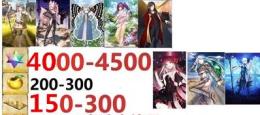 【画像の所持】 聖晶石 4000-4500個+果実200-300個+呼符150-300