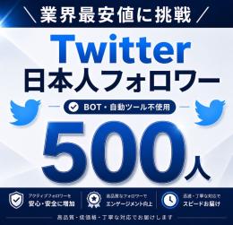 【日本人アクティブ】X（旧Twitter）フォロワー500人以上増加