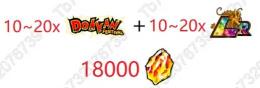 iOS専用  龍石18000個  LRLRキャラ10-20体  SSRLRキャラ10-20体