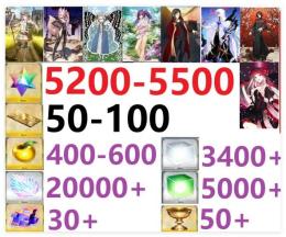 画像キャラ+聖晶石5200~5500個、奏章2クリアした 即対応