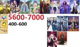 画像のキャラは所持中+聖晶石5600-7000個+果実400個以上+呼符ランダム