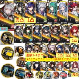 石134060個+10連券3枚+券12枚+ウィシャデル+ウァン+赤刃+凛御+斬業+祥子+ユー+ELA