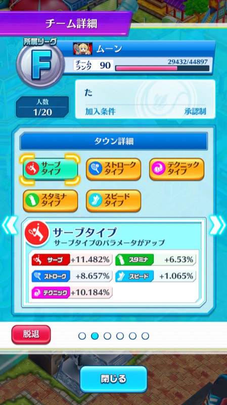 ランク90 チームタウン 白猫テニス ゲームクラブ