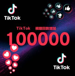 TikTok 視聴回数 100000人 減少保証つき！
