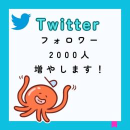Twitterフォロワー2000人増加します