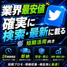 １０個セット　確実に検索・最新タブに載るnewアカウント　ツイート履歴一桁⭐