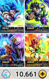 【強垢/8周年・4種コンプ】ブロリー完凸、悟飯&トランクス完凸、ゴジブル赤1凸、シャレット7凸！