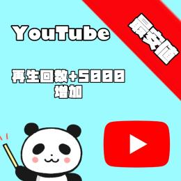 Youtube高品質再生回数 5000回増加 +減少保証有り