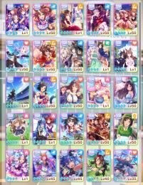 キタサン完凸、たづな完凸、クリーク完凸、ヤエノ完凸、テイオー完凸、エルコン完凸、育成ウマ多数