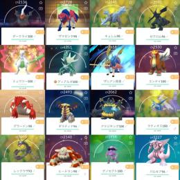 🔸TL72伝説100:8体色違ミュウツー100色違デイアルガ100伝説幻519!個体値100:235