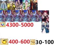 聖晶石4300~5000個+キャストリア+諸葛孔明+水着スカディ+コヤンスカヤ+オベロン+アルトリア