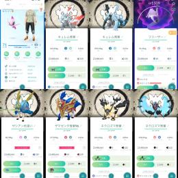 🔸2016年垢TL 71色違いザシアン剣!合体伝説全種類!色違い245体!伝説幻286体所持