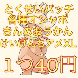 一つ40円！各種オシャボ　とくせいパッチ　きんのおうかん　けいけんちXL等