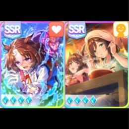 初期アカウント SSRサポカ2種完凸 ジュエル16万