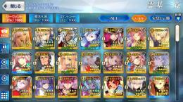 オルガマリー宝具5LV120、凸カレスコ4、凸黒聖杯2、未凸黒聖杯5、凸看板娘1など