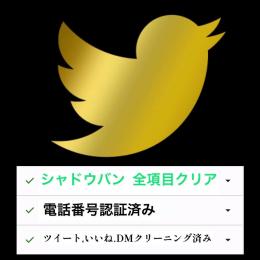 ✅シャドウバン無し】電話番号認証済み アカウント 