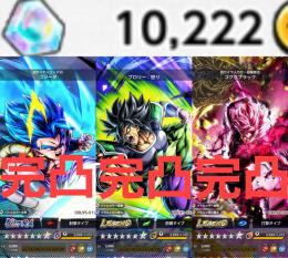 ❗️神垢破格❗️URゴジブル完凸🌈　レジェンドブロリー完凸🌈　レジェンドロゼ完凸🌈　石1万個