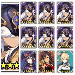 超激レア初期垢完凸⭐5セノ*7(6凸)+⭐5モナ+⭐5ジン+⭐5ディシア