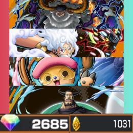【最強初期垢】iOS+虹ダイヤ2685個+金欠片1031個+四皇ニカ+サターン聖+エッグチョッパー