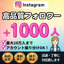 🌸インスタ多国籍フォロワー+1000人増加✅高品質💎減少保証付✨