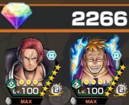 【ダイヤ2266個‼️ ★4のカケラ888個‼️】　RED シャンクス 100 & マルコ 100🔥