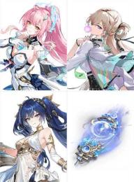 {Asia}初期垢レベル8 エイメスとリンネーとユーノ+モチーフ武器