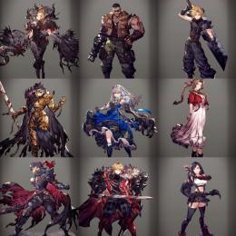 FF7フルコンプ3体lv120完凸 バレット107グラセラドレスlv99黒薔薇 王モント凸3ディーン