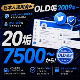 【即購入可】20垢X(Twitter) シャドウバン解除済みoldアカウント(フォロワー0-30)