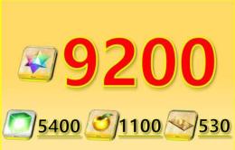 最大数 聖晶石9200個+呼符530枚+果実1100枚+マナプリズム5400枚+その他