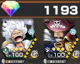 【全国 2969位🔥】最強 ロジャー 100レベ‼️ニカ 100レベ‼️ ダイヤ1193個あり🔥