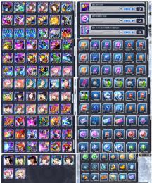 Dクリスタル9850！Lv100サイフラッシュ&ダブルトマホークダークネス含むSSR77個持ち初期垢