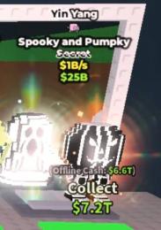 Yin Yang spooky and pumpky 1B 陰陽スプパン