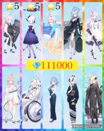 👑3.5周年神垢💎111000ホシノ臨戦☆5 シロコテラー ヒナドレス☆5 ハナコ水着 ミカ