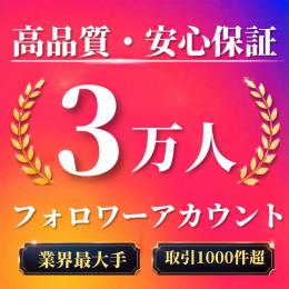 高品質・安心保証 フォロワー3万人オールドアカウント〈業界最大手〉〈取引1000件超〉