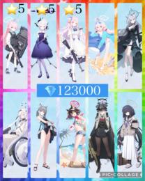 🏅神垢💎123000ホシノ臨戦☆5 シロコテラー ヒナドレス☆5 ミカ☆5水着ホシノ