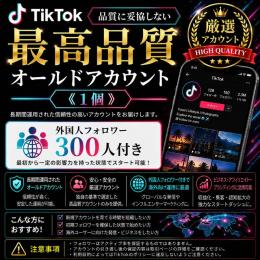 最高品質オールドアカウント《1個》【品質に妥協しない】外国人フォロワー300人付き